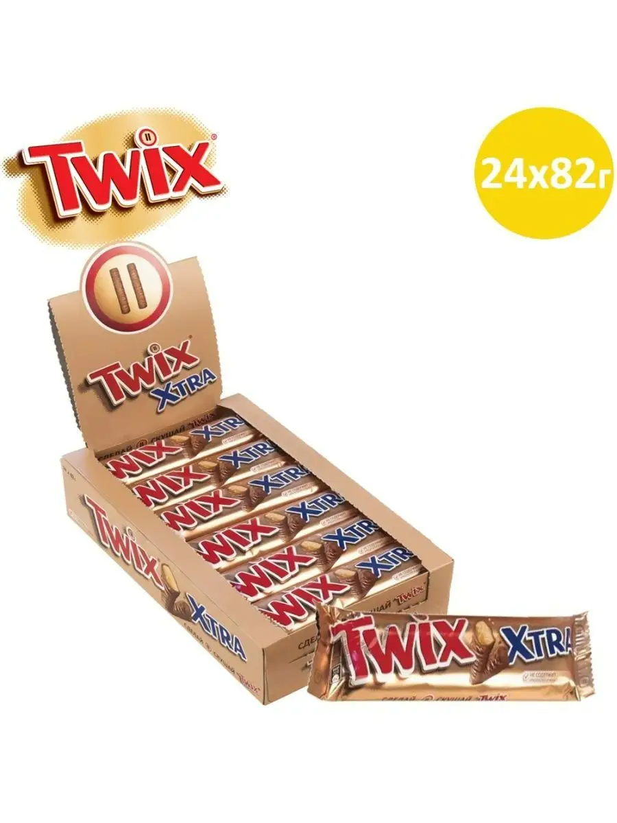 Шоколадный батончик Twix Xtra, Твикс Экстра (набор 24 шт по 82гр) - фотография № 10