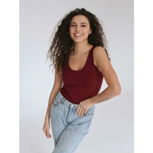 фото Майка la-lama, размер 50, бордовый, фуксия