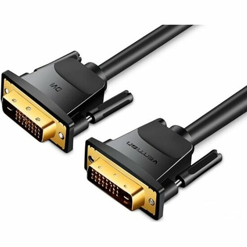 Кабель Vention DVI-D Dual link 25M/25M с ферритовым фильтром - 2м. комплект 3 штук кабель dvi dvi dual link m m 1 8 м 2 фильтра vcom vdv6300 1 8m