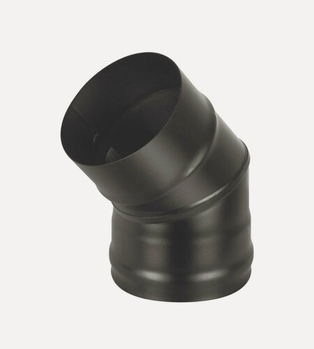 Изображение товара Колено BLACK (AISI 430/0,8мм) 45* 2-х секц. диаметр дымохода: 115 мм