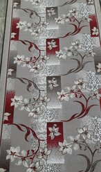 Ковровая дорожка на войлоке, Витебские ковры, с печатным рисунком, 1236_85, серая, 1.2*1.2 м