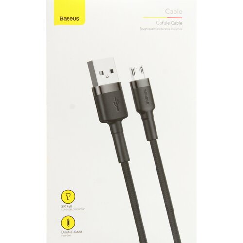 Кабель micro USB Baseus Cafule CAMKLF-BG1 Черный/Серый 1м. кабель baseus cafule cable micro usb 2 4 a 1м black and red