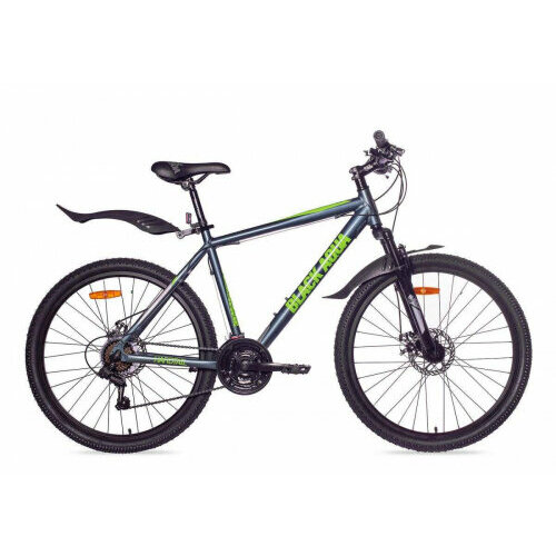 Горный велосипед BLACK AQUA 26" Cross 2651 D matt (серый-салатовый)
