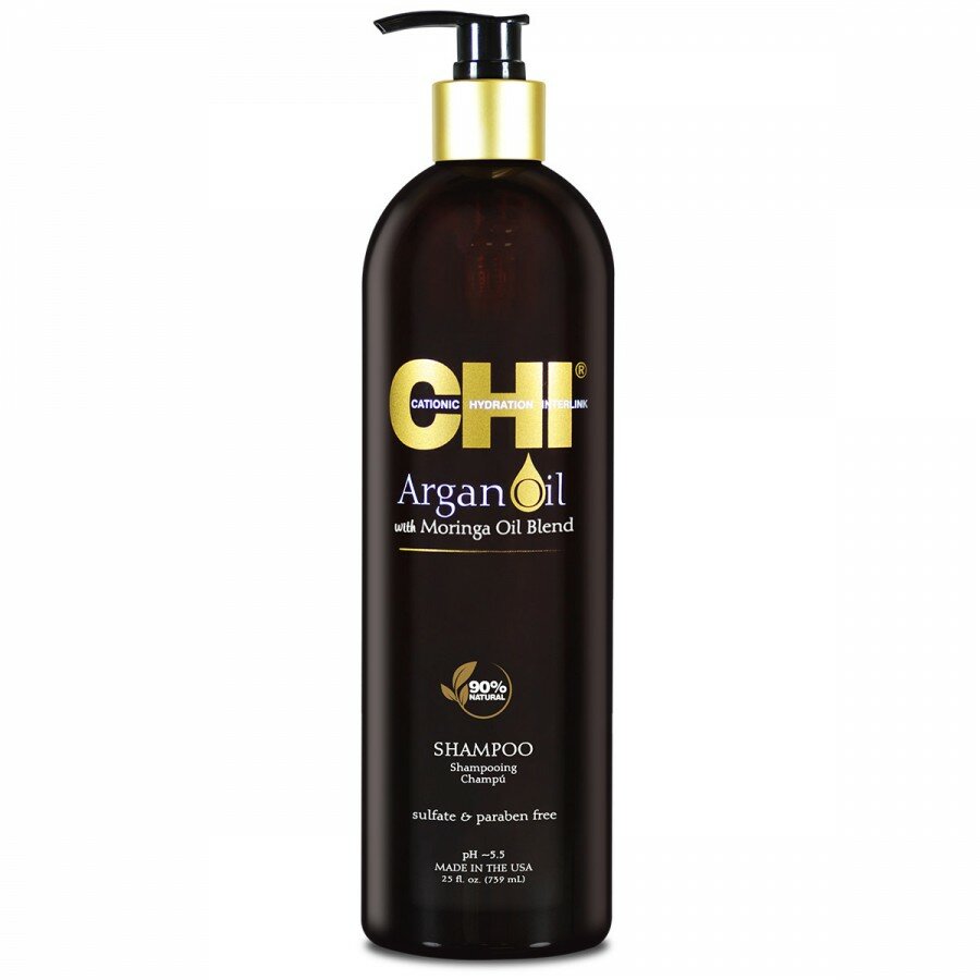 Argan Oil plus Moringa Oil Шампунь для сухих и поврежденных волос, 739 мл