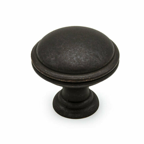 Ручка мебельная, кнопка патинированная медь