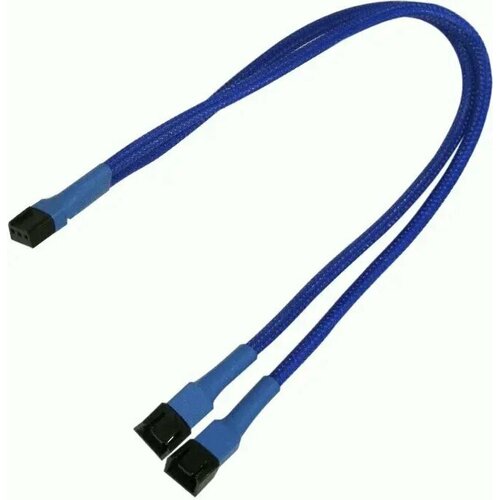 Разветвитель 3-pin - 2x 3-pin, Nanoxia Blue (NX3PY30B) 2x3 ts96