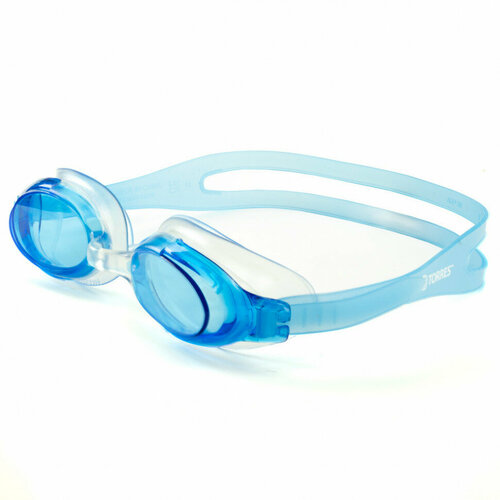 Очки детские для плавания TORRES Junior, SW-32212BB, голубые линзы, синяя оправа тренировочные очки для плавания barracuda цельная оправа защита от запотевания уф защита для взрослых очки 8420