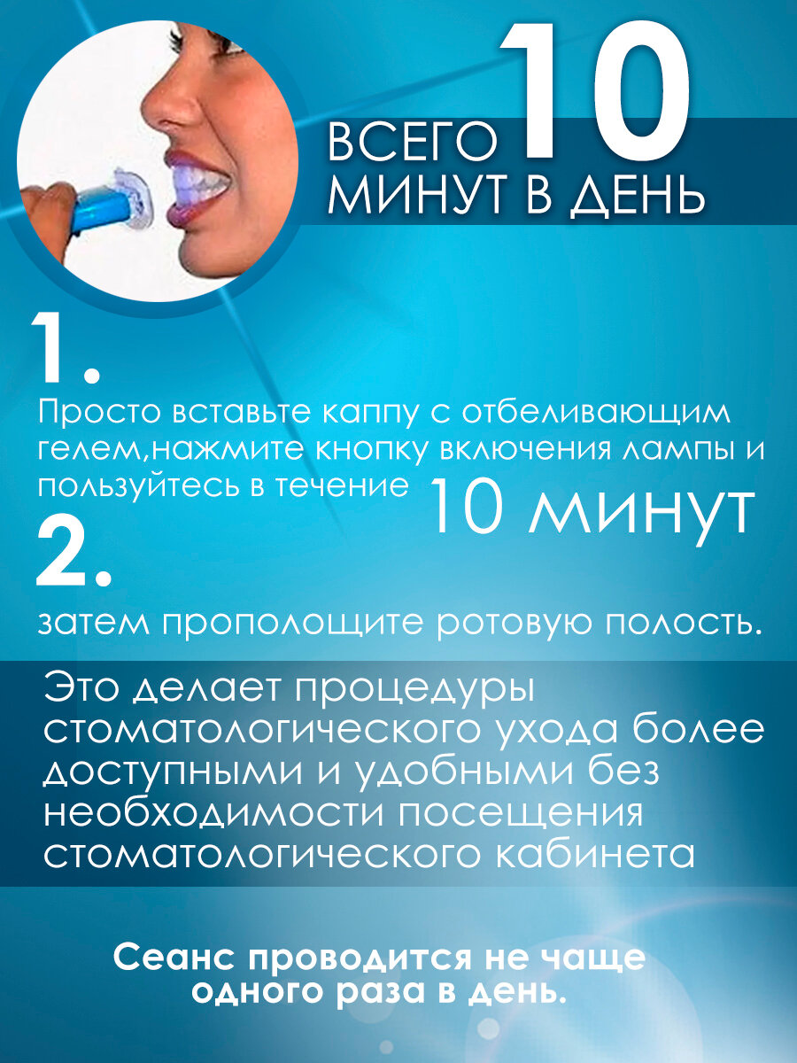 Изображение Лампа для отбеливания зубов, для домашнего отбеливания зубов, электронная световая система отбеливания зубов