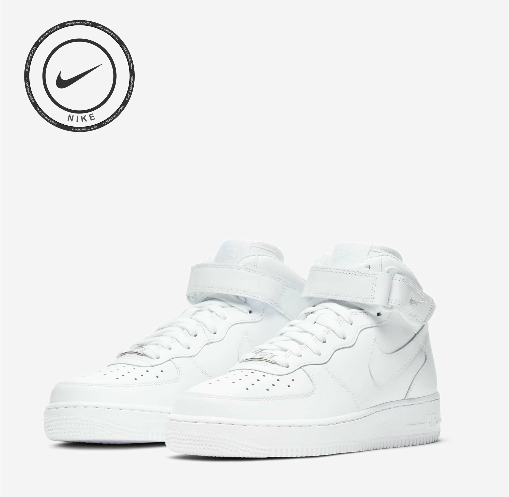 Кроссовки NIKE Air Force 1 Mid, размер 6 US, white — фото 1