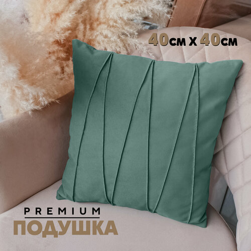 Декоративная Подушка N2 (с кантом зигзаг) 40x40 см, Velutto43, 1 шт.