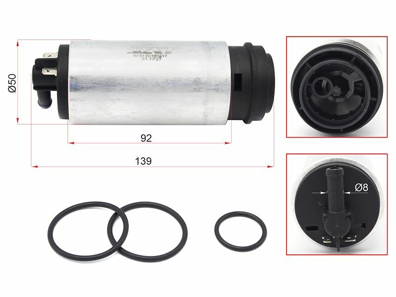 Топливный насос 3,0 BAR 1,2/1,4/1,6/1,8/1,8T/2,4/2,8 AUDI/SKODA/VOLKSWAGEN