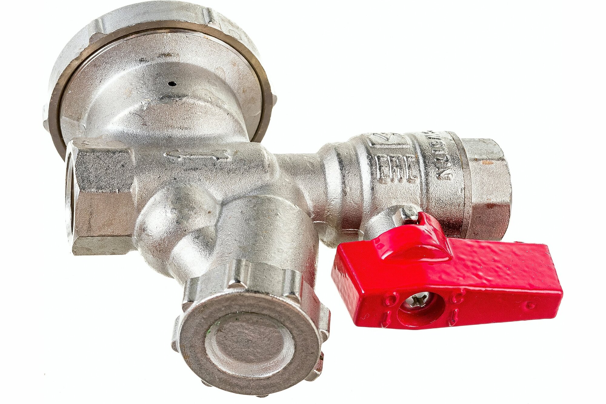 фото Кран шаровой VALTEC со встроенным фильтром и редуктором давления (кфрд), универсальный VT.300. N.04