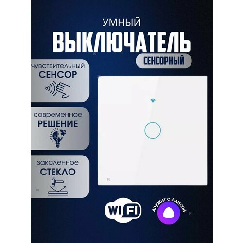 Умный сенсорный выключатель wifi одноклавишный