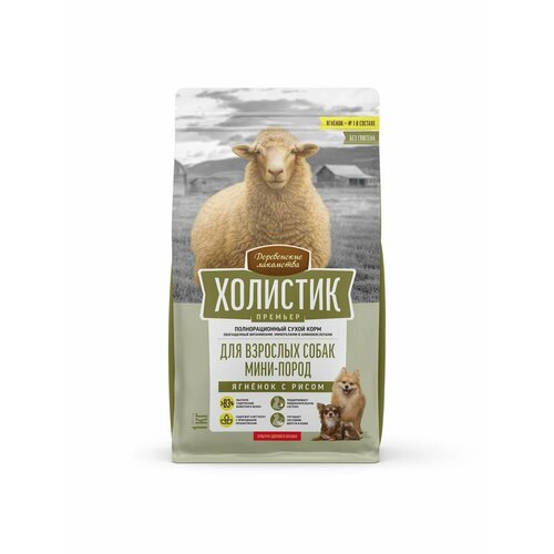 Деревенские лакомства Холистик Премьер для собак мини-пород Ягненок с рисом 1кг 1266₽