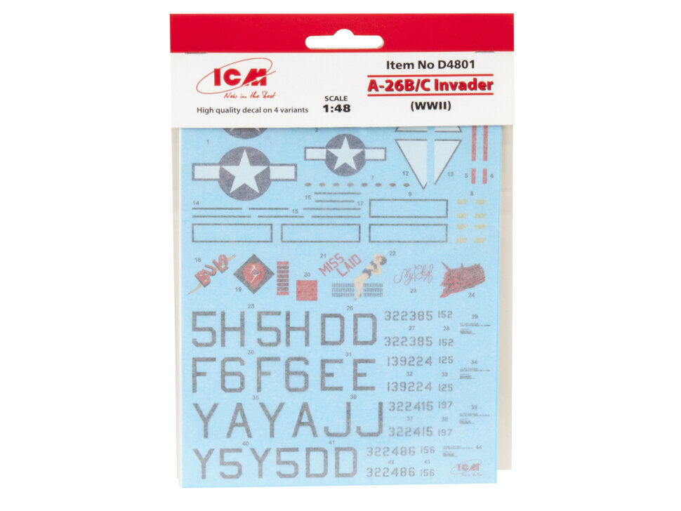 Деколь A-26B/C «Инвейдер», 1/48
