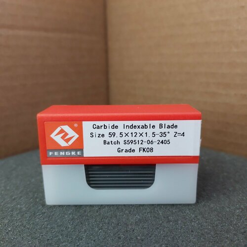 Комплект Нож сменный четырехсторонний твердосплавный для фрез 60х12х1,5 заточка 35 гр. Z4 сплав FK08 ( CERATIZIT KCR08) 10 шт