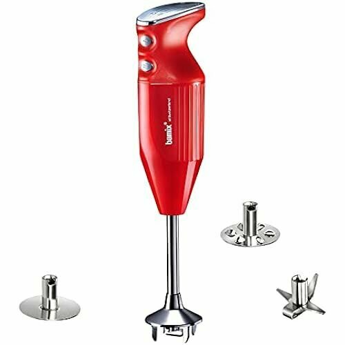 Набор ручного блендера bamix M250 Prime включающий многофункциональный нож венчик ударный диск из нержавеющей стали 250 Вт 2 уровня сделано в Швейцарии красныйхром 4358600₽