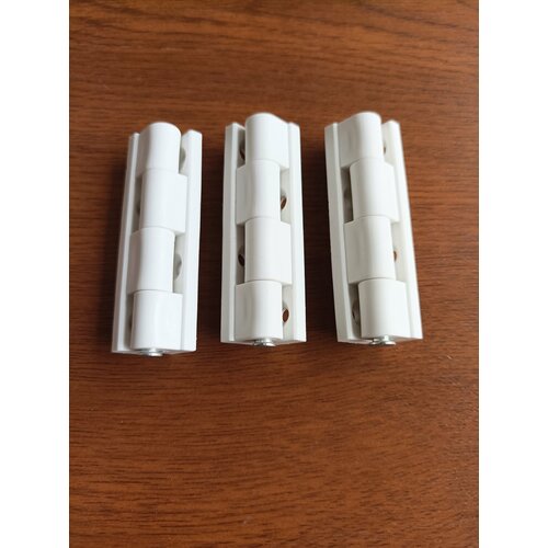 Петли для москитных дверей/комплект 3 шт/пластик-металл./белый