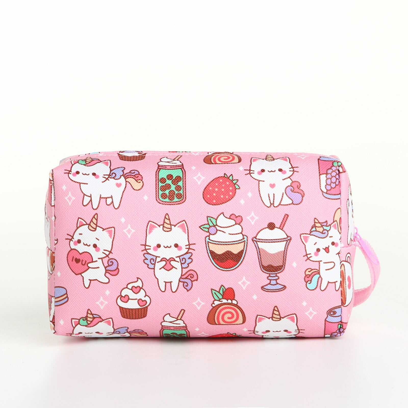 фото Косметичка на молнии, цвет розовый