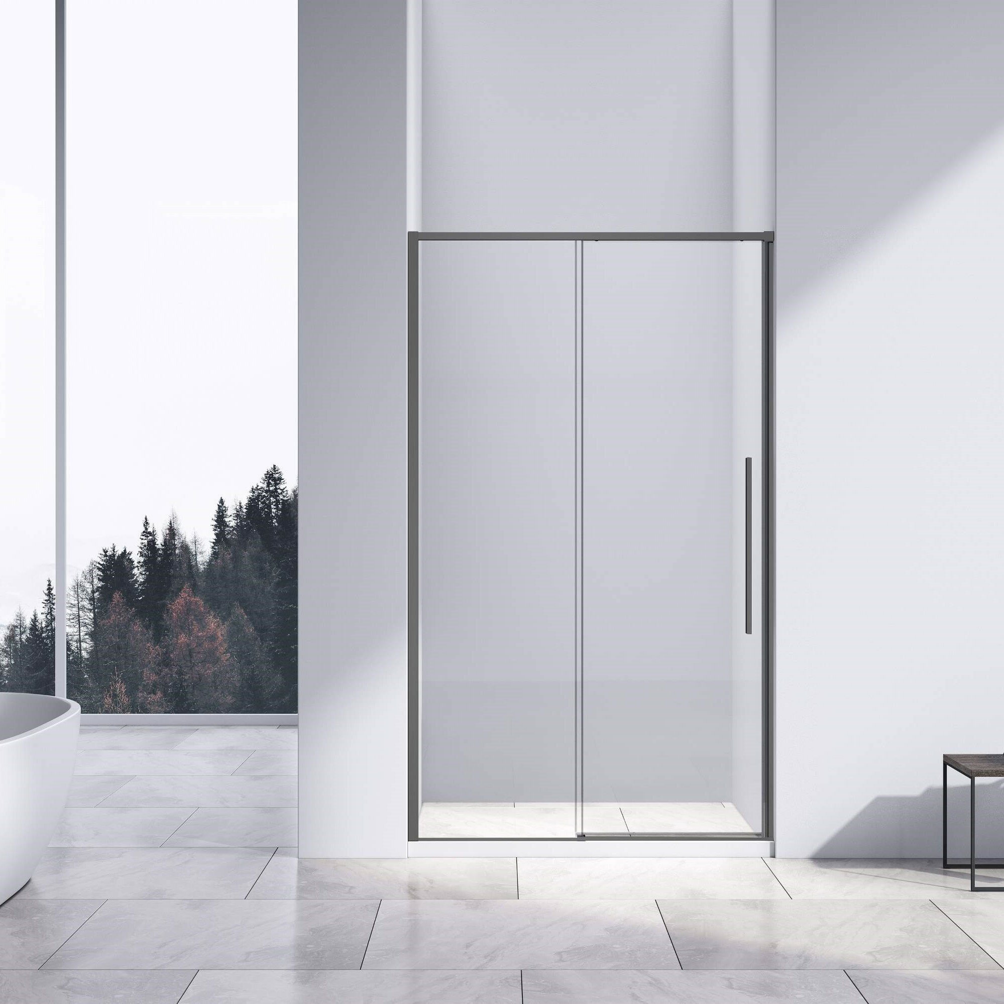 Душевая дверь Vincea Slim-N VDS-4SN140CLGM 140х195 стекло прозрачное 6 мм