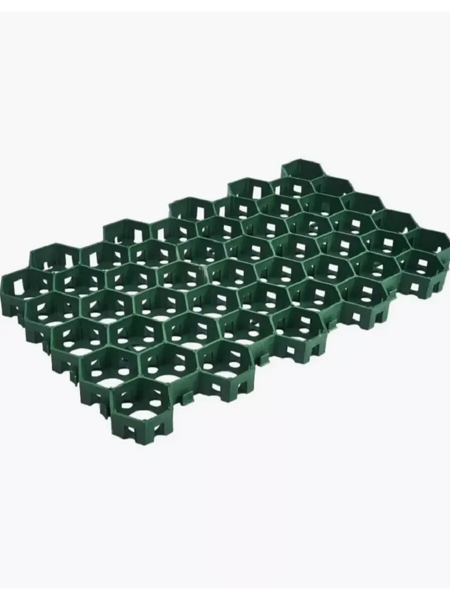 фото Решетка газонная черная 55х34х3,2cм 10 штук