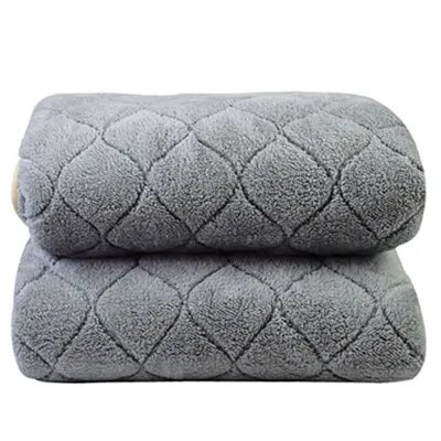 QiufengCheng бархатное электрическое одеяло с подогревом 180x120cm Серый same to picture