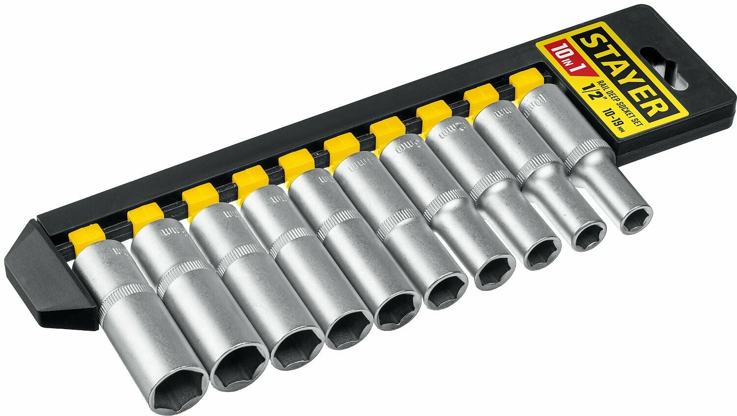 STAYER RSS 10LD, 10 предм, (1/2″), набор торцовых головок (27756-H10)