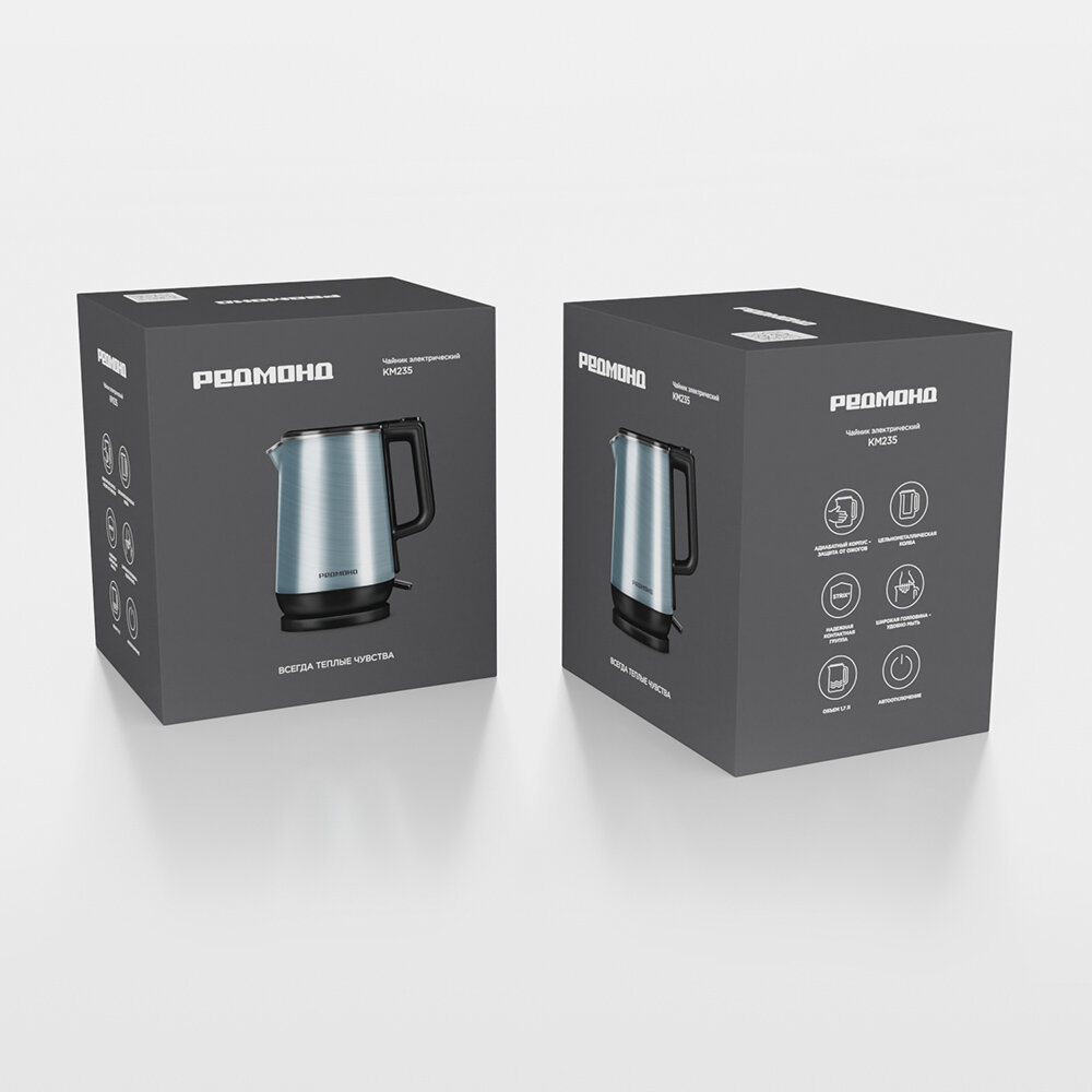 Электрический чайник редмонд KM235, объем 1,7 л, адиабатный корпус — фото 1