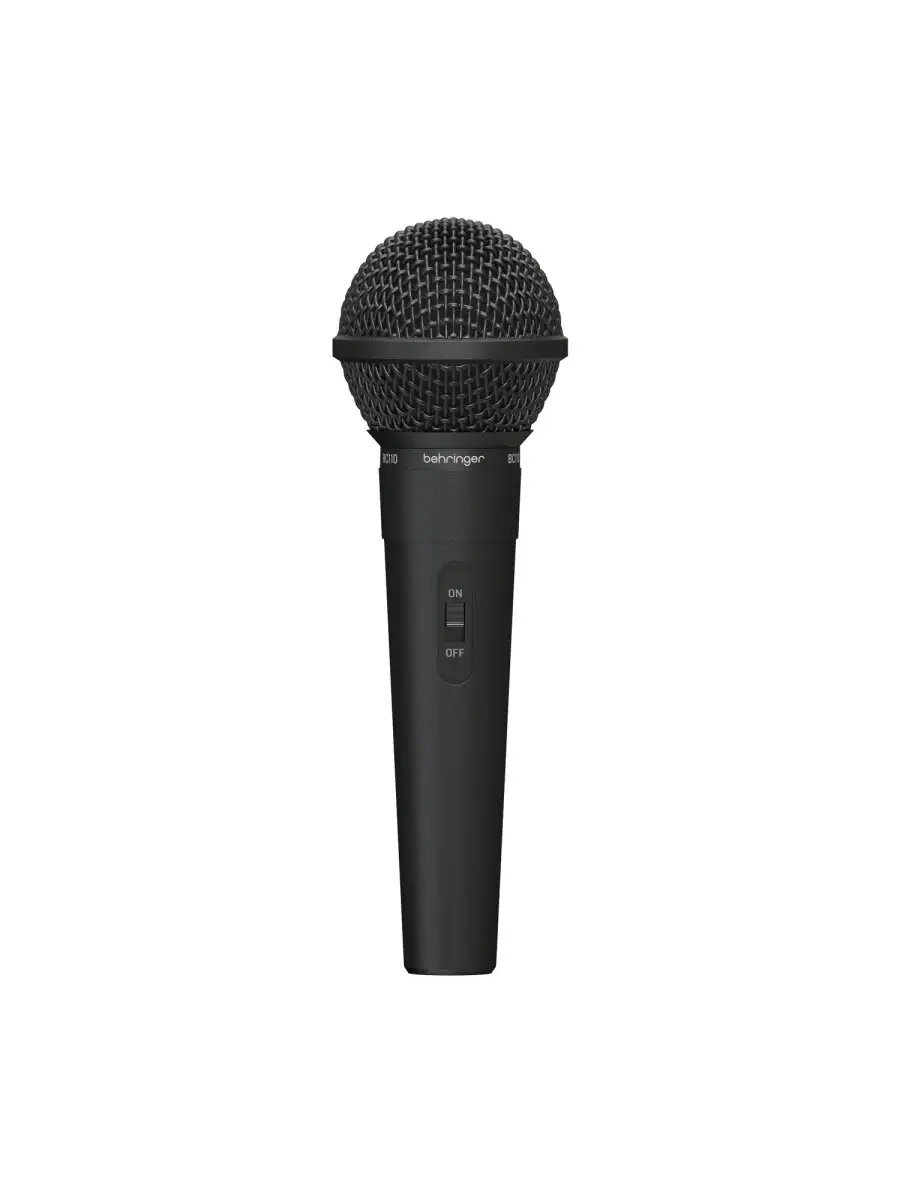 Behringer BC110 вокальный динамический кардиоидный микрофон с выключателем и кабелем, разъем TS 6,3 мм, длина кабеля 3 м