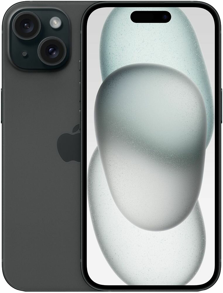 Смартфон Apple iPhone 15 128Gb eSIM + SIM black — фото 1