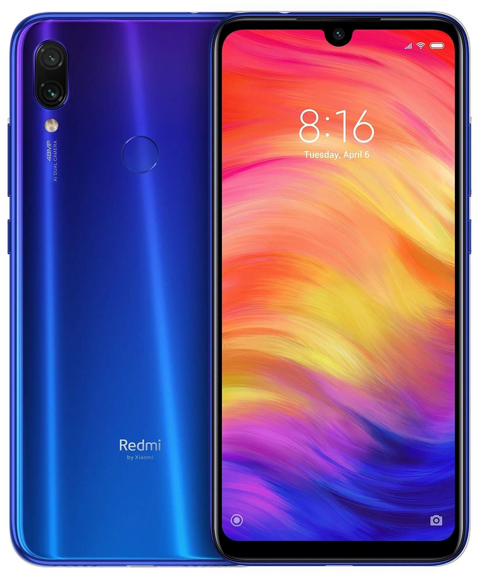 Смартфон Xiaomi Redmi Note 7 4/128 ГБ RU, 2 SIM, нептуновый синий