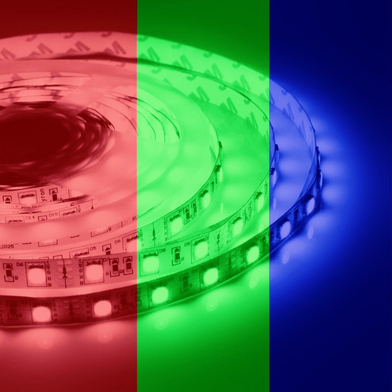 LSE-159 Светодиодная лента 12В 72Вт м smd5050 30д м IP20 ширина подложки 10мм 5м RGB