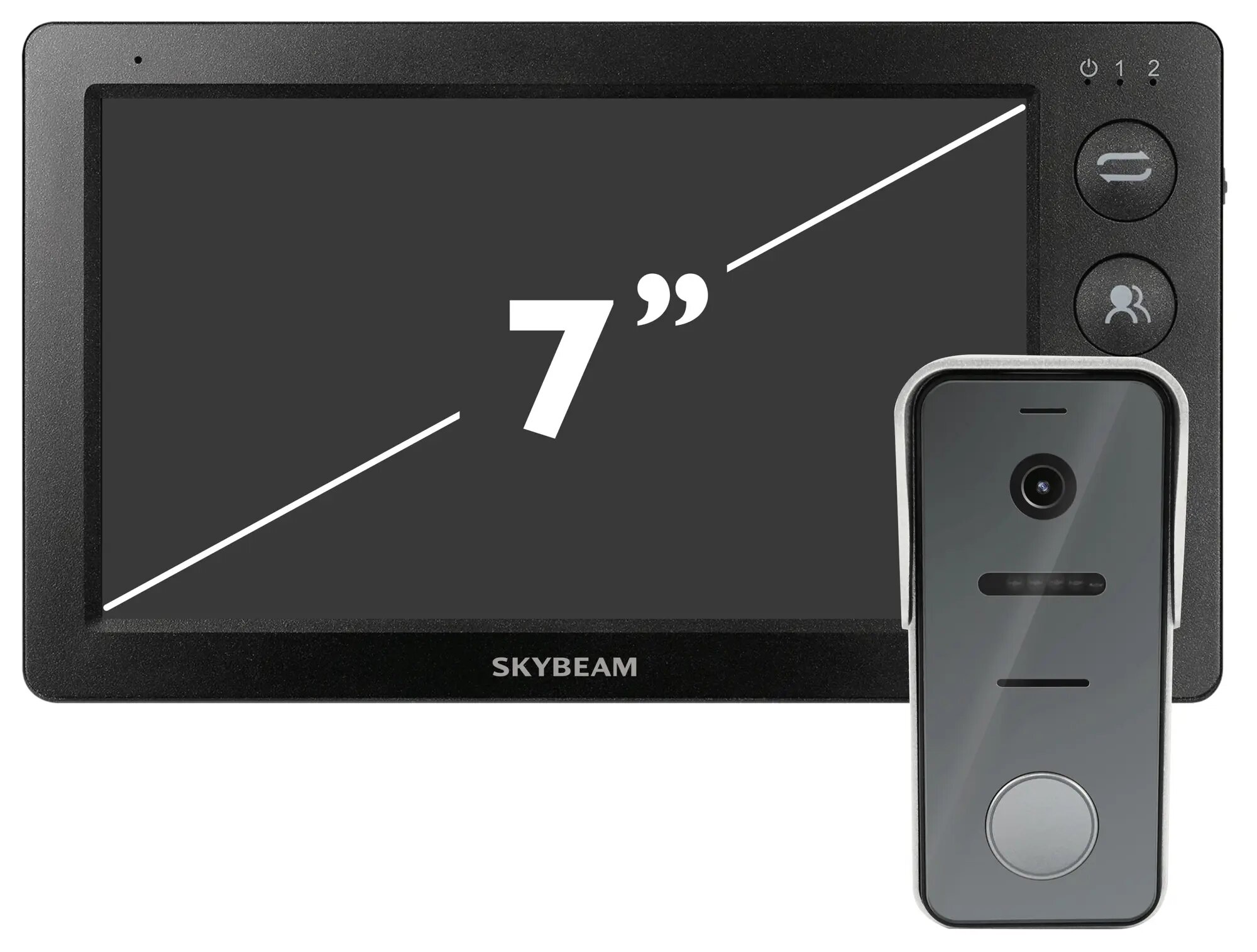 Комплект видеодомофона Skybeam 94705MA  94208  600TVLBL 7  цвет черный
