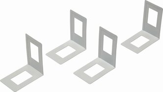 Подпорки для книг стальные белые 4 шт