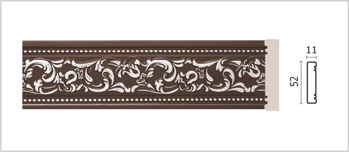 Молдинг Dekor-Dizayn 156-39S Хай Тек Д2400хВ50хТ11 / Декор Дизайн.