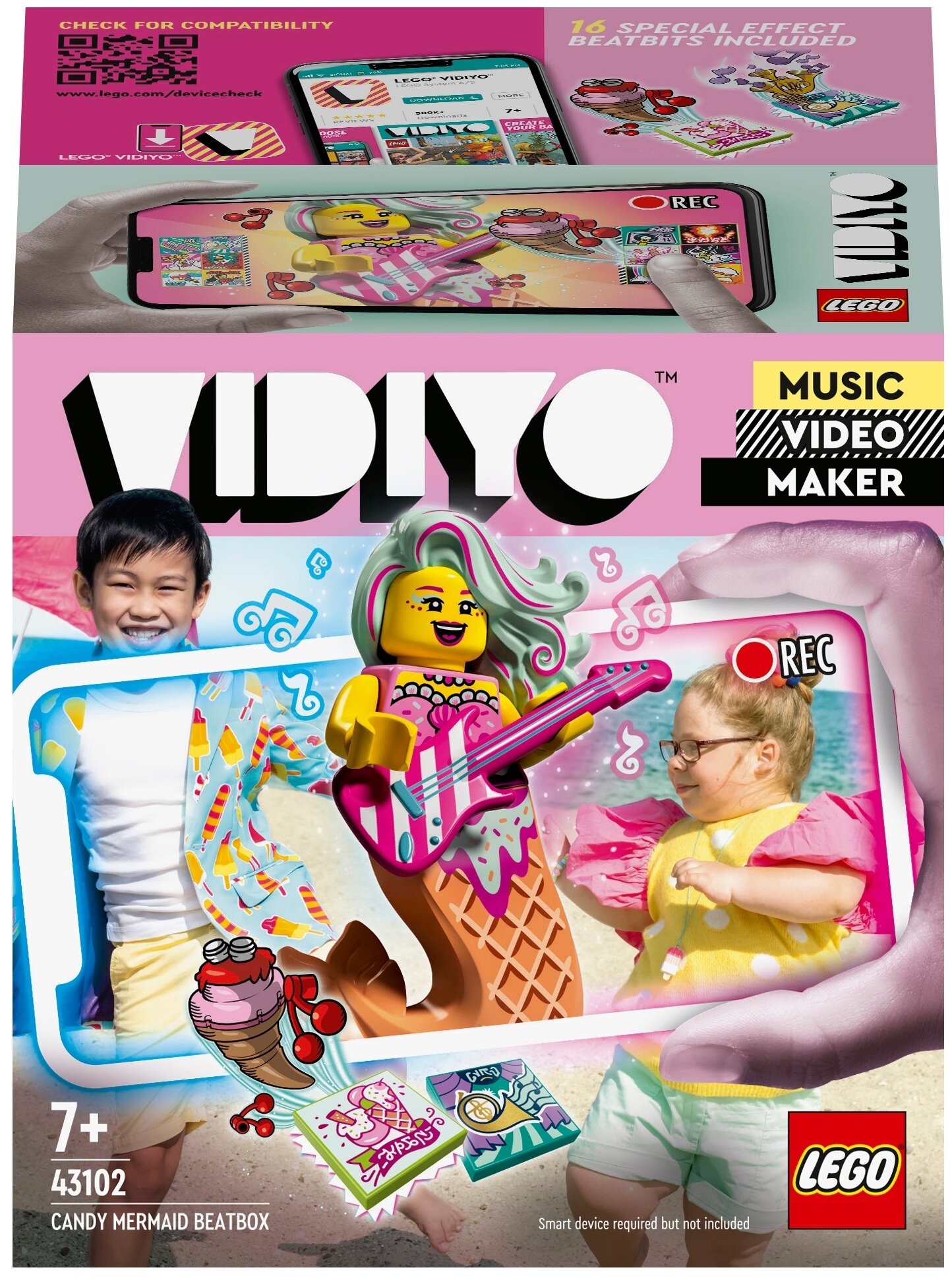 Конструктор LEGO VIDIYO 43102 Битбокс Карамельной Русалки, 71 дет.