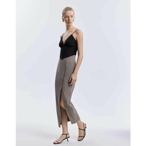 фото Юбка gloria jeans gj black, размер s (40-42), светло-коричневый