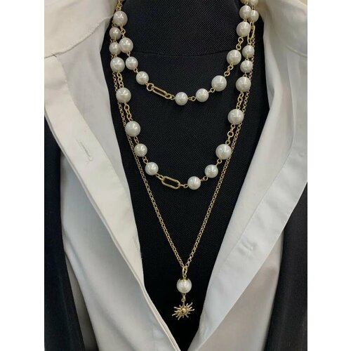 Бусы MOLODYH, длина 100 см, белый