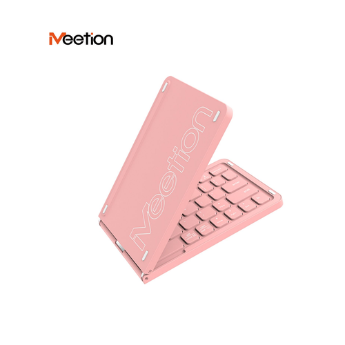 Складная беспроводная клавиатура MeeTion BTK001 розовая английская раскладка 2689₽