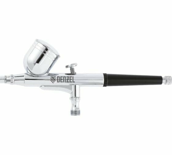Аэрограф с верхним бачком Denzel AB1, 0.2/0.3/0.5 мм, 7 мл, 9 л/мин 57313