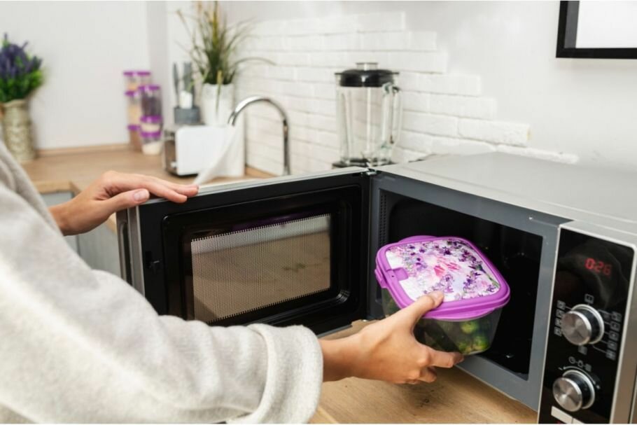 Контейнер для СВЧ Лаванда CLICK-DECOR 0.9л POLIMERBYT C97208 - фото №2