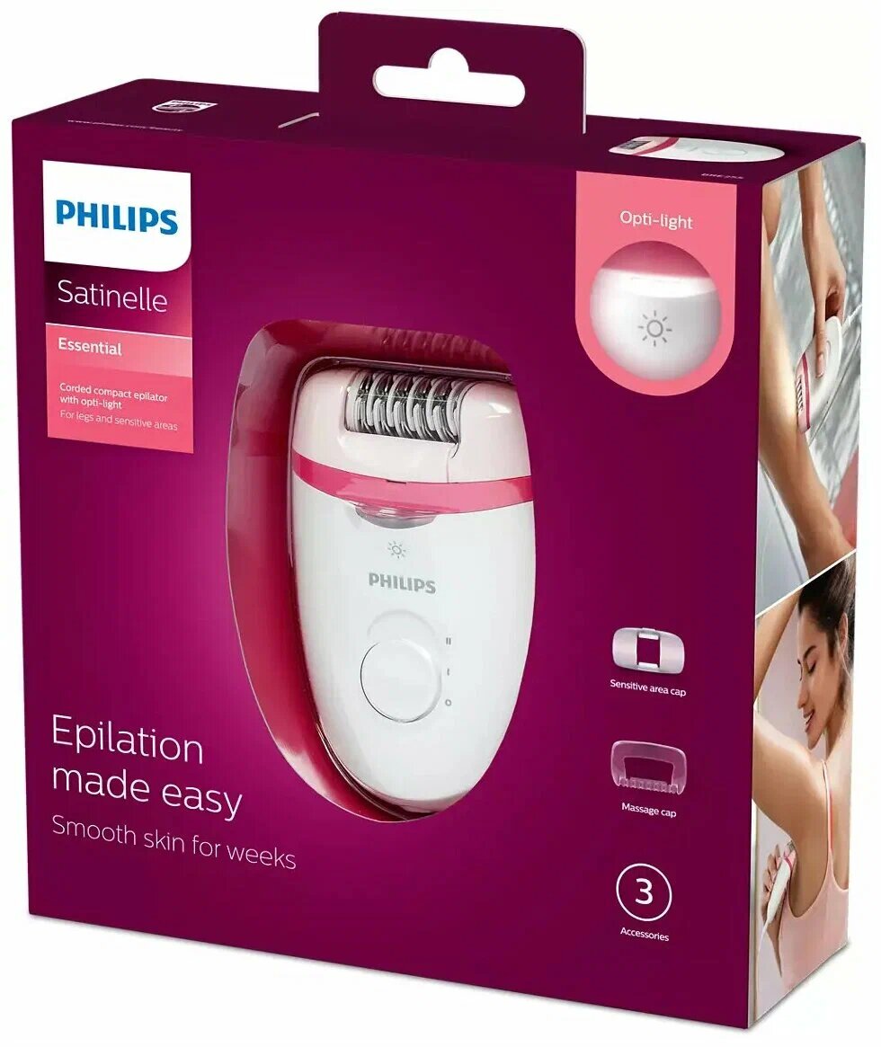 Эпилятор Philips BRE255, для тела, насадка для деликатной зоны