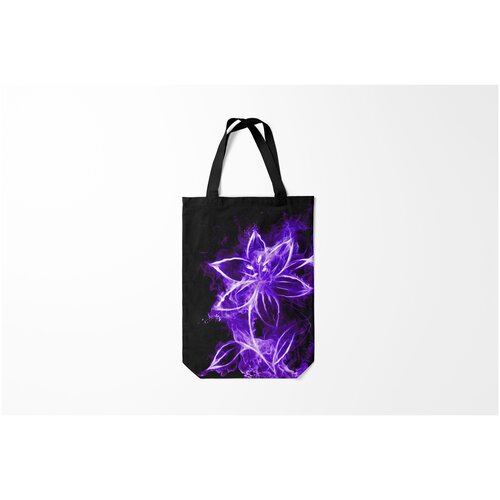 фото Сумка-шоппер / 31х42 см / тренды / абстракция цветок тьмы burnettie
