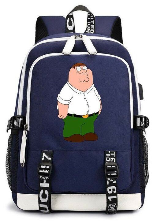 Рюкзак Питер Гриффин (Family Guy) синий с USB-портом №2