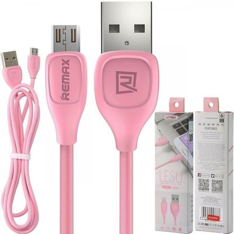 Кабель Remax Lesu, USB - micro USB, 1 м, белый - фото №2