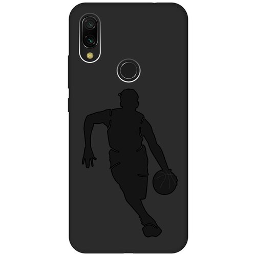 Матовый чехол Basketball для Xiaomi Redmi 7 / Сяоми Редми 7 с эффектом блика черный матовый чехол volleyball для xiaomi redmi 7 сяоми редми 7 с эффектом блика черный