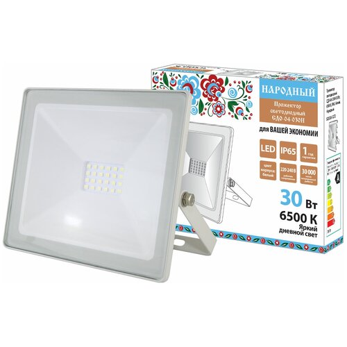 Прожектор светодиодный TDM ELECTRIC СДО-04-030Н белый, 30 Вт, свет: дневной белый
