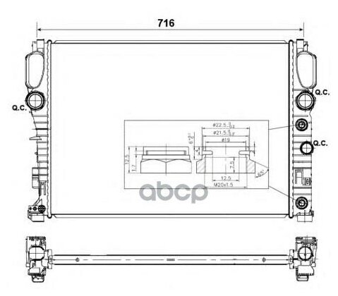 Nrf 53423_радиатор Системы Охлаждения! Mb W211 20-35 02> NRF арт 53423