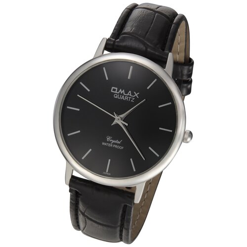 Наручные часы на кожаном ремешке Omax SС 7491-5-2 цвет серебристый темный циферблат