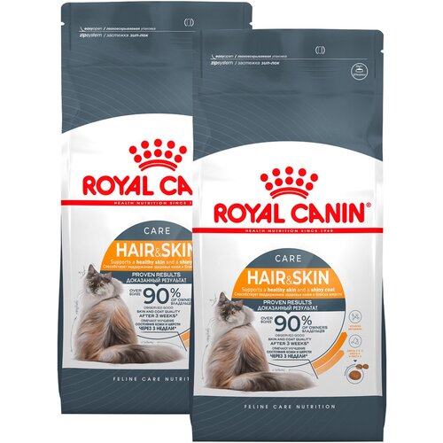 ROYAL CANIN HAIR & SKIN CARE для взрослых кошек при аллергии (2 + 2 кг) royal canin dry food care hair